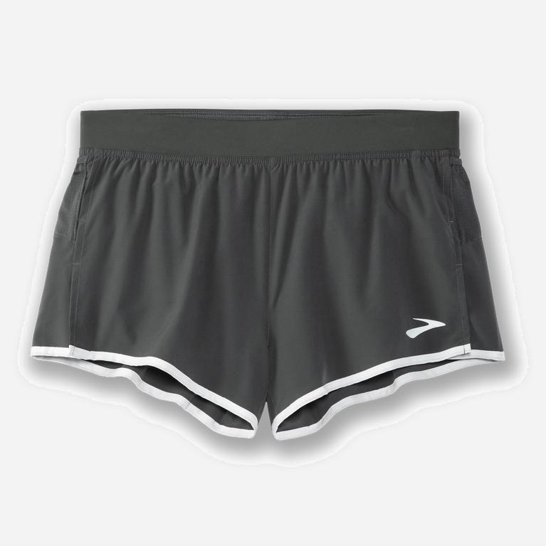 Brooks Sherpa 3 Split Hardloopshorts voor Heren Donker/ Grijs (VDKWZ-1078)